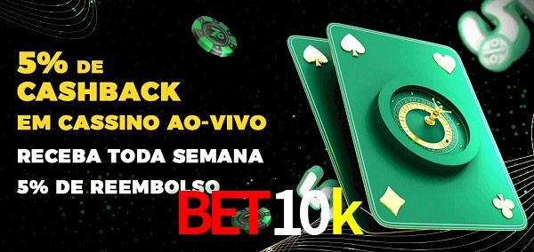 Promoções do cassino ao Vivo bet10k